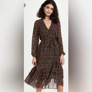 MINKPINK Saidia floral front tie midi dress